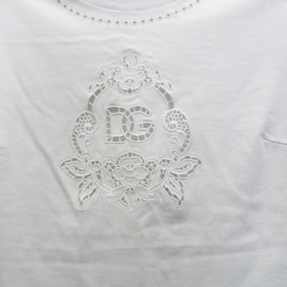 Dolce & Gabbana- Floral Logo Crew Neck T-shirt- size XS - Picture 4 of 16